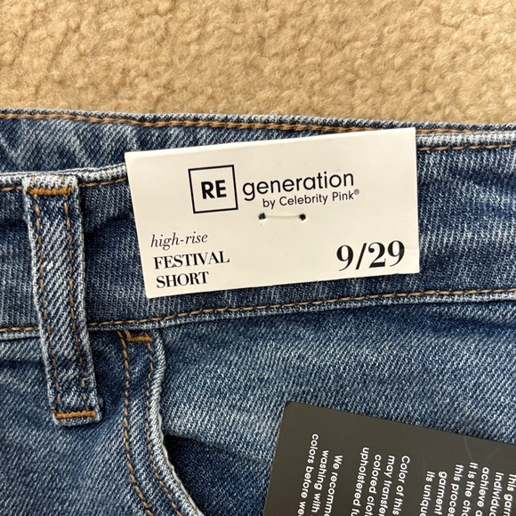 Celebrity Pink Distressed Blue Jean Shorts - Picture 2 of 2